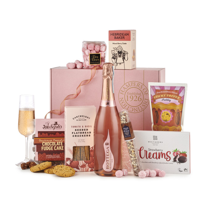 Luxury Rose Prosecco Christmas Gift Box Hamper